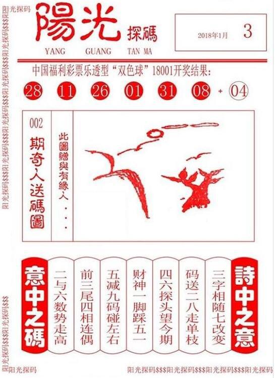 2020031期双色球阳光探码图，揭秘数字背后的幸运密码2021031期双色球阳光探码